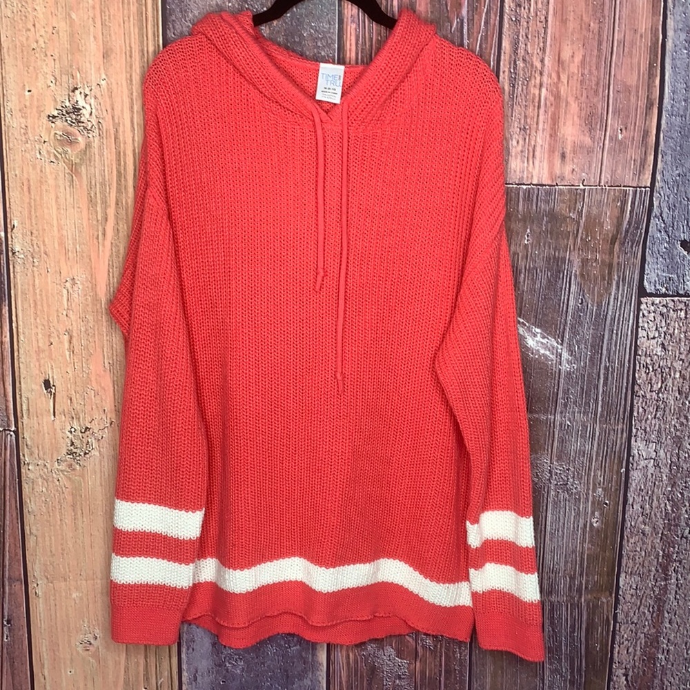 Time and Tru Knit Sweater with Hood